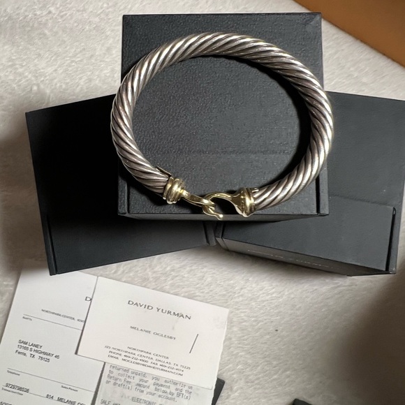David Yurman 7mm Silver & Gold Bucckle bracket. Size o-s - Picture 2 of 3